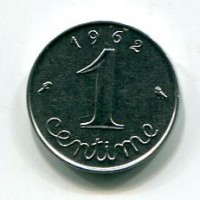 Francia, Quinta Repubblica (dal 1959): 1 centesimo 1962 "Epi" (Gadoury#91)