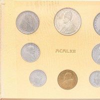 Vaticano, Giovanni XXIII (1958-1963): serie zecca 1962-Concilio Ecumenico, 8 pezzi in confezione originale