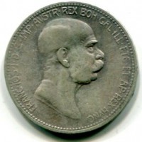 Austria, Francesco Giuseppe (1848-1916): 1 corona 1908 "60° Anniversario" (KM#2808)
