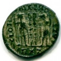 Costanzo II (337-361 d.C.): follis "GLORIA EXERCITVS" (RIC,VII#366), zecca di Roma. Gr. 1,81

