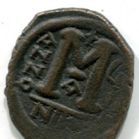 Giustino II (565-578 d.C): follis,zecca di Nicomedia, anno VIII (Sear#369)