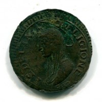 Ronciglione, Occupazione Austriaca (1799): 3 baiocchi "Madonnina" (Gigante#1c)