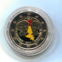 Belgio 2011: 2 euro commemorativo "Giornata della Donna", colorato