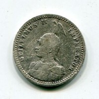 Africa Orientale Tedesca, Guglielmo II (1888-1918): 1/4 rupie 1904-A (KM#8)