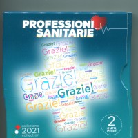 Italia 2021: 2 euro commemorativo "Professioni Sanitarie", in confezione ufficiale, tiratura 7000 pezzi -PROOF-
