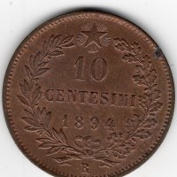 Umberto I (1878-1900): 10 cent. 1894-Roma (Gigante#49)
