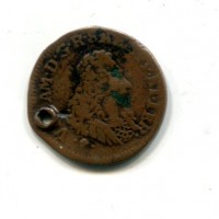 Vittorio Amedeo II, re di Sardegna (1718-1730): 1 cagliarese 1724 (MIR#913), forato