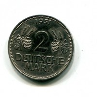 Germania, Rep. Federale (dal 1949): 2 marchi 1951-D (KM#111)