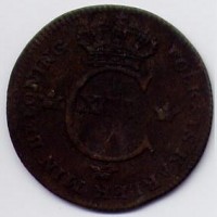 Svezia, Carl XIV (1818-1844): 1/4 skilling 1819 (KM#595)