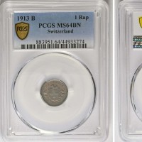 Svizzera, Confederazione: 1 rappen 1913, in slab PCGS MS64BN, rame rosso49