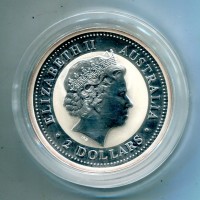 Australia, Elisabetta II (1952-2022): 2 dollari 2006 "Calendario lunare - anno del Cane"
