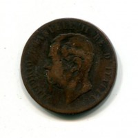Vittorio Emanuele II (1861-1878): 10 cent. 1867.OM. Bruxelles (Gigante#99a)