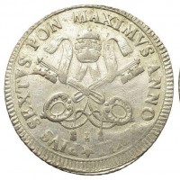 Roma, Pio Vi (1775-1799): 25 baiocchi 1796 (Muntoni#70a), grammi 7.09