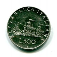 Repubblica Italiana (dal 1946): 500 lire 1960 "Caravelle" (Gigante#10)