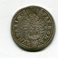 Ungheria, Leopoldo I (1657-1705): 15 krajczar 1677-KB (KM#175)