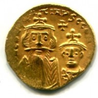 Costante II (641-668 d.C.): solido con Costantino IV "VICTORIA AVGG" (Sear#959), gr. 4,43
