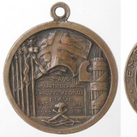 Medaglia fascista: "ASSOC.ARMA ARTIGLIERIA. II RADUNO NAZIONALE PIAVE 15 GIUGNO 1933-XI", diametro 31, grammi 12.32
