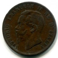 Vittorio Emanuele II (1861-1878): 10 cent. 1866-OM (Gigante#95a)