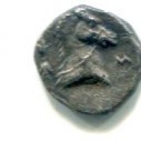 Calabria, Tarentum (325-280 a.C.): 3/4 obolo (HN Italy#981), gr.0,46

