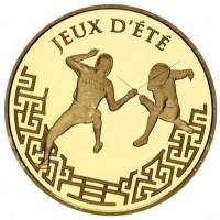 Francia: 10 euro 2006 "Jeux d'été - Escrime", (8.45g/au920) nella confezione originale