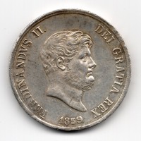 Napoli, Ferdinando II (1830-1859): piastra 1859 (Gigante#90)
