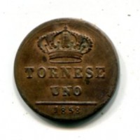 Napoli, Ferdinando II (1830-1859): 1 tornese 1858 (Gigante#301)