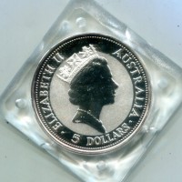 Australia, Elisabetta II (1952-2022): 1 dollaro 1991 "Kookaburra"
