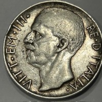 Vittorio Emanuele III (1900-1943): 10 lire 1926 "Biga" (Gigante#55), colpetto al bordo del D/