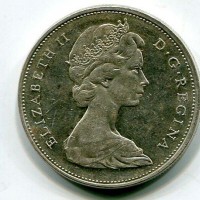 Canada, Elisabetta II (1952-2022): 1 dollaro 1965 "Indiani in Canoa" (KM#64.1)