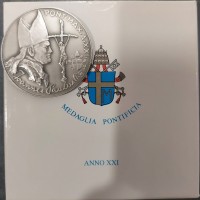 Giovanni Paolo II (1978-2005): medaglia annuale 1999-XXI, opus: Ludmila Cvengrosova, mm 44, grammi 40