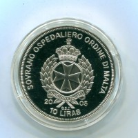 Malta, S.O.O.M: 10 lire 2005 Giovanni Paolo II "Ad Maidrem Dei Gloria"