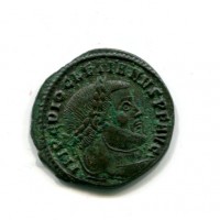 Diocleziano (284-305 d.C.): follis "SACRA MONETA AVGG-ET CAESS" zecca di Ticinum 2,79g (RIC,VI#43A)