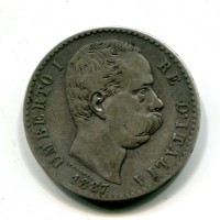 Umberto I (1878-1900): 2 lire 1887 (Gigante#31)

