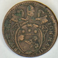 Roma, Pio VI (1775- 1799): quattrino A XII (CNI#181), grammi 2.05