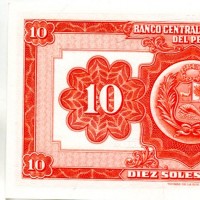Peru': 10 Soles De Oro 23/02/1968 (Pick#84)
