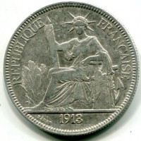Indocina Francese: piastra di commercio 1913 (KM#5A.1)
