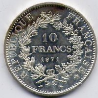 Francia, Quinta Repubblica (dal 1959): 10 franchi 1971 (Le Franc#364.10)