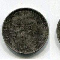 Vittorio Emanuele III (1900-1943): 50 cent. 1924-rigato "Leoni" (Gigante#169), patina scura colpi