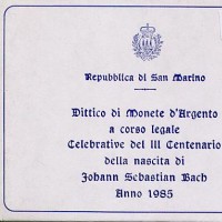 San Marino: 1985, dittico lire 500+1000 in confezione originale zecca
