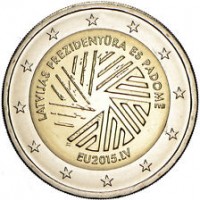 Lettonia 2015: 2 euro commemorativi "Semestre di presidenza UE"