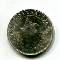 Bahamas, Elisabetta II (1952-2022): 1 dollaro 1969 (KM#8)

