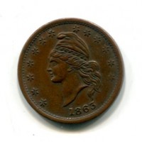USA, token coinage: 1 cent 1863 "God Protect Union"