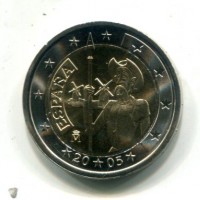 Spagna 2005: 2 euro commemorativi "Don Quijote"
