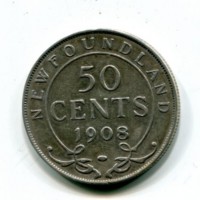 Canada, Newfoundland, Edoardo VII (1901-1910): 50 cent. 1908 (KM#11)