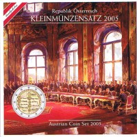 Austria 2005: serie euro, in confezione originale zecca