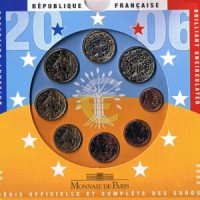 Francia 2006: serie euro, in confezione originale zecca