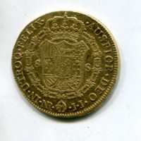 Colombia, Carlo IV (1788-1808): 8 escudos 1807-JJ (Calicò#1748)