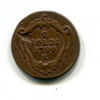 Gorizia, Francesco II (1792-1805): 2 soldi 1799-K (Gigante#5)
