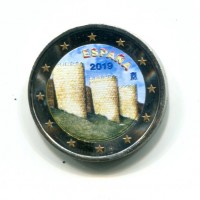 Spagna 2019: 2 euro commemorativo "Città Vecchia di Avila", colorato
