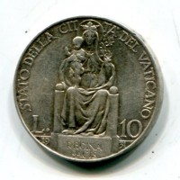 Vaticano, Pio XI (1929-1938): 10 lire 1931-X (Gigante#13)
